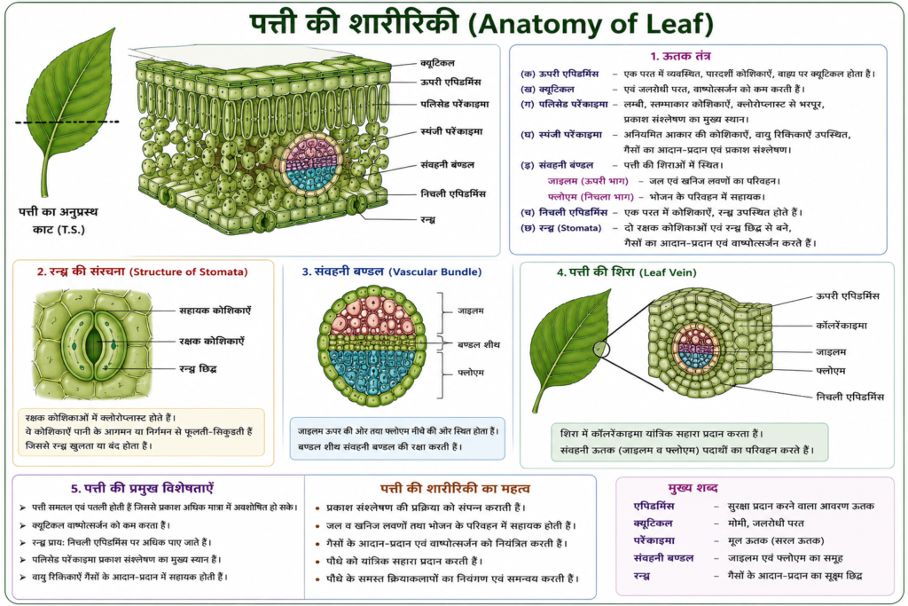 पत्ती की शारीरिकी