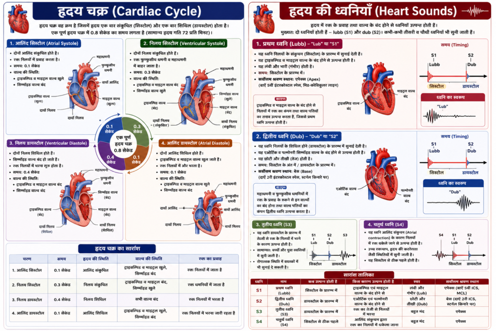 हृदय चक्र और हृदय की ध्वनियां